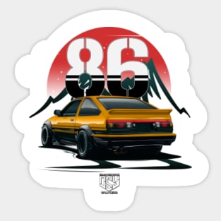 AE86 Trueno (Yellow) [ OSY Graphics ] Sticker